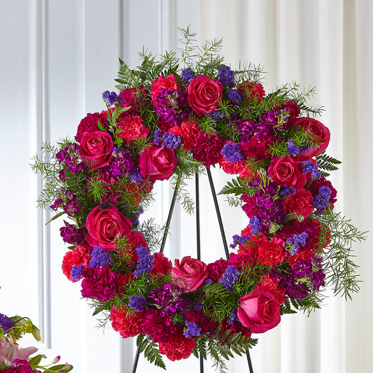 Calming Colors Wreath –  Flowers By Monica Kelly, Sebastian FL