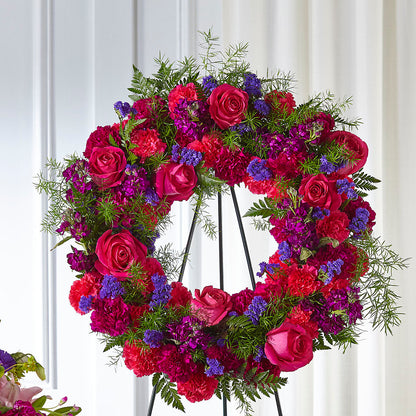 Calming Colors Wreath –  Flowers By Monica Kelly, Sebastian FL