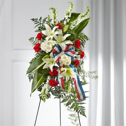 Stars of Life Standing Spray –  Flowers By Monica Kelly, Sebastian FL