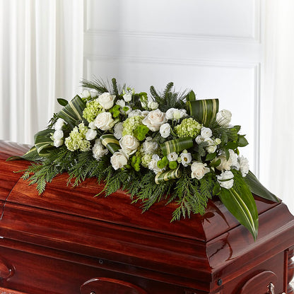 Hopeful Gesture Casket Spray –  Flowers By Monica Kelly, Sebastian FL