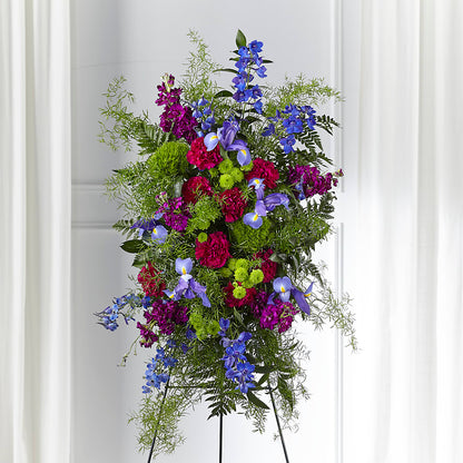 Heavenly Skies Standing Spray –  Flowers By Monica Kelly, Sebastian FL