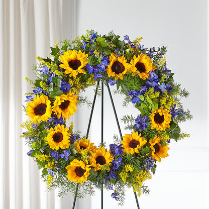 Bright Rays Wreath –  Flowers By Monica Kelly, Sebastian FL