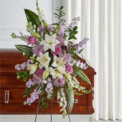 Grateful Hearts Standing Spray –  Flowers By Monica Kelly, Sebastian FL