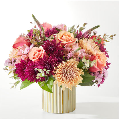 Berry Cobbler Bouquet with Ivory Vase –  Flowers By Monica Kelly, Sebastian FL